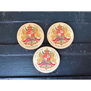 Vintage Lowenbrau German Beer Coasters Lot of 3 – Barware Breweriana Collectible